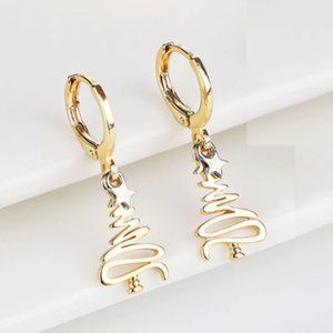 🍏50% OFF/3+...Christmas Tree Earrings (Gold)